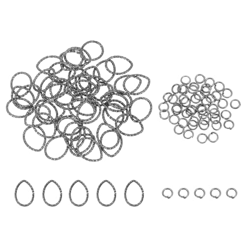 sourcing map 100 Stück 4 mm offene Binderinge und 18 mm geprägtes Bindering-Set, geschlossener Tropfenringverbinder für Armband, Halskette, Anhänger, Schmuck, Schlüsselanhänger, DIY, Handwerk sourcing map 100 Stück 4 mm offene Binderinge und 18 mm geprägtes Bindering-Set, geschlossener Tropfenringverbinder für Armband, Halskette, Anhänger, Schmuck, Schlüsselanhänger, DIY, Handwerk von sourcing map