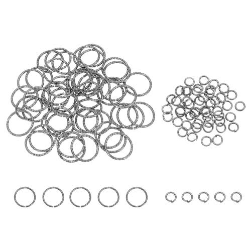 sourcing map 100 Stück 4 mm offene Binderinge und 20 mm geprägtes Bindering-Set, geschlossene O-Ringe-Verbinder für Armband, Halskette, Anhänger, Schmuck, Schlüsselanhänger, DIY, Handwerk sourcing map 100 Stück 4 mm offene Binderinge und 20 mm geprägtes Bindering-Set, geschlossene O-Ringe-Verbinder für Armband, Halskette, Anhänger, Schmuck, Schlüsselanhänger, DIY, Handwerk von sourcing map