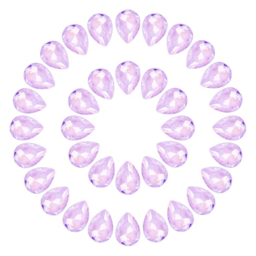 sourcing map 100 Stück 4 x 6 mm tropfenförmige Strasssteine mit spitzer Rückseite, Glasstrass, Kristallperlen, Edelsteine für Bastelarbeiten, DIY, Kleid, Schmuck, Schuhe, Nähen, Kunst, Verzierungen von sourcing map