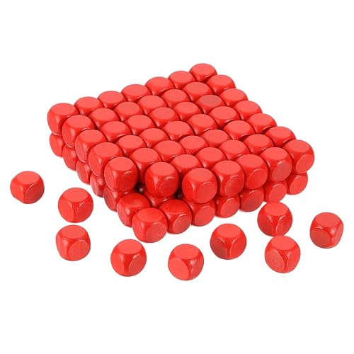 sourcing map 100 Stück Blanko-Holzwürfel, 12 mm, 6-seitig, unlackiert, Holzwürfel, abgerundete Ecken, quadratischer Block für Bastelprojekte, Rot sourcing map 100 Stück Blanko-Holzwürfel, 12 mm, 6-seitig, unlackiert, Holzwürfel, abgerundete Ecken, quadratischer Block für Bastelprojekte, Rot von sourcing map