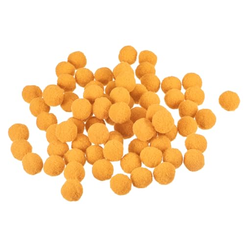 sourcing map 100 Stück Filzkugeln Bunt Filzstoff Perlen Set, 1.5cm Filzkugeln Pompons Filz Pom Poms zum Basteln Filzbälle für DIY Kreative Handgefertigt Dekorationen Geschenk, Gelb von sourcing map