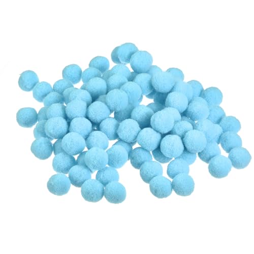 sourcing map 100 Stück Filzkugeln Bunt Filzstoff Perlen Set, 1.5cm Filzkugeln Pompons Filz Pom Poms zum Basteln Filzbälle für DIY Kreative Handgefertigt Dekorationen Geschenk, Seeblau von sourcing map