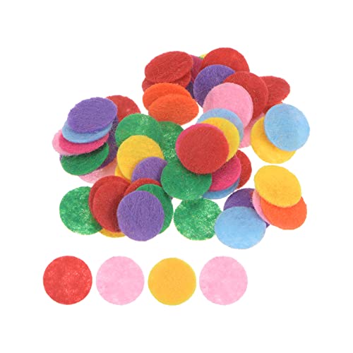 sourcing map 100 Stück Runde Bastelfilz 10mm, Filzkreise Handwerk Filz Pads Vliesstoff Filzkissen für Nähen, DIY Projekt, Bastelarbeiten, Handwerk, Decoration (Gemischte Farbe) von sourcing map