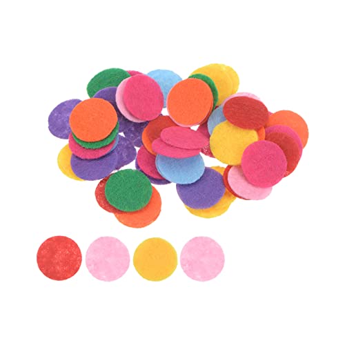 sourcing map 100 Stück Runde Bastelfilz 15mm, Filzkreise Handwerk Filz Pads Vliesstoff Filzkissen für Nähen, DIY Projekt, Bastelarbeiten, Handwerk, Decoration (Gemischte Farbe) von sourcing map