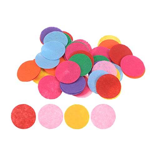 sourcing map 100 Stück Runde Bastelfilz 30mm, Filzkreise Handwerk Filz Pads Vliesstoff Filzkissen für Nähen, DIY Projekt, Bastelarbeiten, Handwerk, Decoration (Gemischte Farbe) von sourcing map