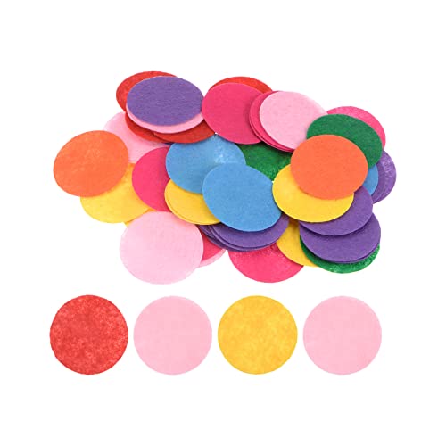 sourcing map 100 Stück Runde Bastelfilz 40mm, Filzkreise Handwerk Filz Pads Vliesstoff Filzkissen für Nähen, DIY Projekt, Bastelarbeiten, Handwerk, Decoration (Gemischte Farbe) von sourcing map