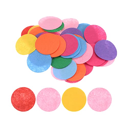 sourcing map 100 Stück Runde Bastelfilz 50mm, Filzkreise Handwerk Filz Pads Vliesstoff Filzkissen für Nähen, DIY Projekt, Bastelarbeiten, Handwerk, Decoration (Gemischte Farbe) von sourcing map