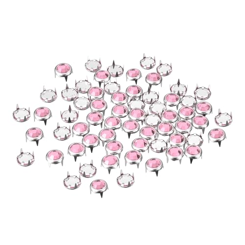 sourcing map 100 Stück Rosa Facettenförmige Strass-Steine, 6 mm, Dekorative Perlen von sourcing map