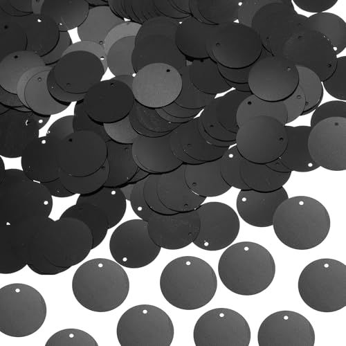 sourcing map 100 Stück flache runde Pailletten, 30 mm, lose Pailletten, Basteln, Nähen, Pailletten mit einseitigem Loch für DIY-Stickerei, Kleidung, Schmuckherstellung, Schwarz sourcing map 100 Stück flache runde Pailletten, 30 mm, lose Pailletten, Basteln, Nähen, Pailletten mit einseitigem Loch für DIY-Stickerei, Kleidung, Schmuckherstellung, Schwarz von sourcing map