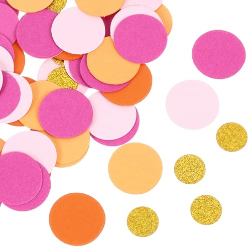sourcing map 100 Stück runde Konfetti, Glitzerkonfetti, Tischkonfetti, Dekoration für Party, Hochzeit, Festival, Dekoration, 2,5 x 2,5 cm, fluoreszierendes Rosa, Hellrosa, Orange, Gold sourcing map 100 Stück runde Konfetti, Glitzerkonfetti, Tischkonfetti, Dekoration für Party, Hochzeit, Festival, Dekoration, 2,5 x 2,5 cm, fluoreszierendes Rosa, Hellrosa, Orange, Gold von sourcing map