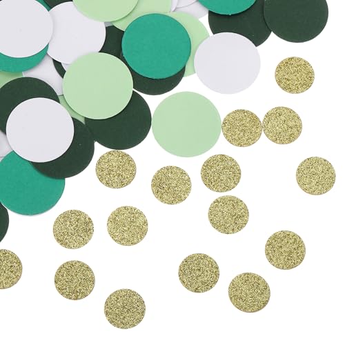sourcing map 100 Stück rundes Konfetti, Glitzer-Konfetti, Tischdekoration für Party, Hochzeit, Festival, Dekorationen, 1,5 cm/2,5 cm, Dunkelgrün, Grün, Weiß, Hellgrün, Gold sourcing map 100 Stück rundes Konfetti, Glitzer-Konfetti, Tischdekoration für Party, Hochzeit, Festival, Dekorationen, 1,5 cm/2,5 cm, Dunkelgrün, Grün, Weiß, Hellgrün, Gold von sourcing map