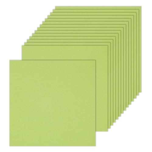 sourcing map 100 Stück schimmerndes Kartonpapier, 25,4 cm Länge, 25,4 cm Breite, 36,3 kg/120 g/m², Metallic-Blätter für Kunstbedarf, Basteln, Grün von sourcing map