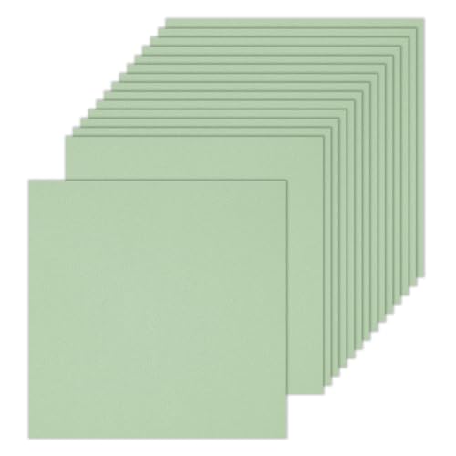 sourcing map 100 Stück schimmerndes Kartonpapier, 25,4 cm Länge, 25,4 cm Breite, 36,3 kg/120 g/m², Metallic-Blätter für Kunstbedarf, Basteln, Hellgrün von sourcing map