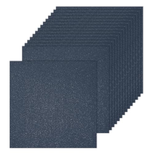 sourcing map 100 Stück schimmerndes Kartonpapier, 25,4 cm Länge, 25,4 cm Breite, 36,3 kg/120 g/m², Metallic-Blätter für Kunstbedarf, Basteln, Himmelblau von sourcing map