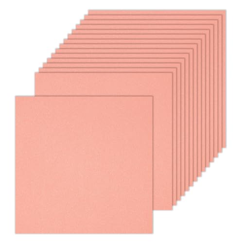 sourcing map 100 Stück schimmerndes Kartonpapier, 25,4 cm Länge, 25,4 cm Breite, 36,3 kg/120 g/m², Metallic-Blätter für Kunstbedarf, Basteln, Rosa von sourcing map