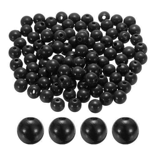sourcing map 100 Stück schwarze Holzperlen, 16 mm, 3,3 mm großes Loch, runde Holzperlen für Schmuckherstellung, Halsketten, Armbänder, Basteln, Makramee, handgefertigte Dekorationen sourcing map 100 Stück schwarze Holzperlen, 16 mm, 3,3 mm großes Loch, runde Holzperlen für Schmuckherstellung, Halsketten, Armbänder, Basteln, Makramee, handgefertigte Dekorationen von sourcing map