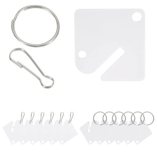 sourcing map 100 Stück weiße Kunststoff-Schlüsselanhänger mit Ring und Metall-Karabinerhaken, quadratisch, beschreibbar, stabile Artikelkennzeichnungen für Zuhause, Büro, Garage sourcing map 100 Stück weiße Kunststoff-Schlüsselanhänger mit Ring und Metall-Karabinerhaken, quadratisch, beschreibbar, stabile Artikelkennzeichnungen für Zuhause, Büro, Garage von sourcing map