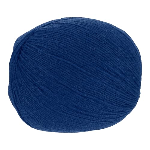 sourcing map 100 % Wollgarn, 4-lagiges Wollgarn, luxuriöses und weiches Garn, handgefärbtes Garn zum Handstricken, Häkeln, 100 g, 306 Yard (Dunkelblau, 1 Knäuel) von sourcing map