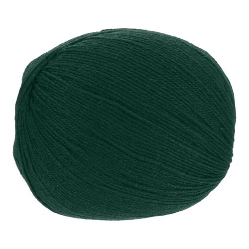 sourcing map 100 % Wollgarn, 4-lagiges Wollgarn, luxuriöses und weiches Garn, handgefärbtes Garn zum Handstricken, Häkeln, 100 g, 306 Yard (Dunkelgrün, 1 Knäuel) von sourcing map