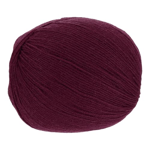 sourcing map 100 % Wollgarn, 4-lagiges Wollgarn, luxuriöses und weiches Garn, handgefärbtes Garn zum Handstricken, Häkeln, 100 g, 306 Yard (Dunkelviolett, 1 Knäuel) von sourcing map