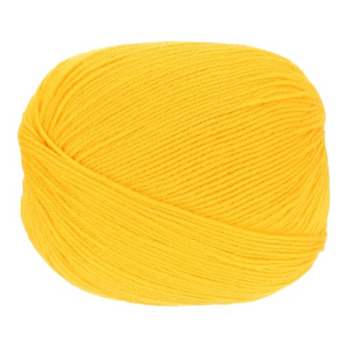 sourcing map 100 % Wollgarn, 4-lagiges Wollgarn, luxuriöses und weiches Garn, handgefärbtes Garn zum Handstricken, Häkeln, 100 g, 306 Yard (Gelb, 1 Knäuel) von sourcing map
