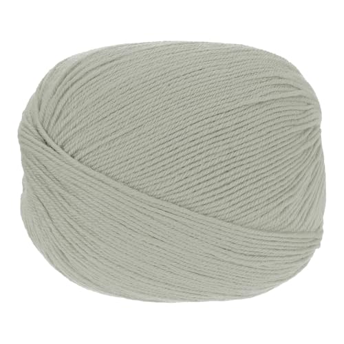 sourcing map 100 % Wollgarn, 4-lagiges Wollgarn, luxuriöses und weiches Garn, handgefärbtes Garn zum Handstricken, Häkeln, 100 g, 306 Yard (Hellgrau, 1 Knäuel) von sourcing map