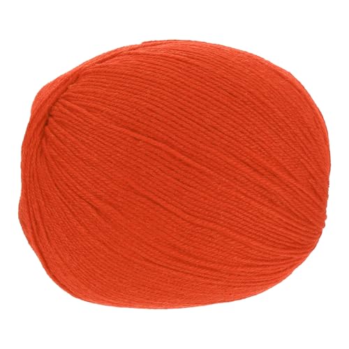sourcing map 100 % Wollgarn, 4-lagiges Wollgarn, luxuriöses und weiches Garn, handgefärbtes Garn zum Handstricken, Häkeln, 100 g, 306 Yard (Hellrot, 1 Knäuel) von sourcing map