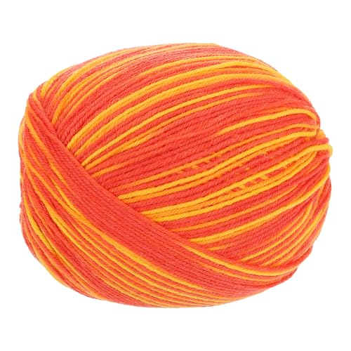 sourcing map 100 % Wollgarn, 4-lagiges Wollgarn, luxuriöses und weiches Garn, handgefärbtes Garn zum Handstricken, Häkeln, 100 g, 306 Yard (Orange, 1 Knäuel) von sourcing map