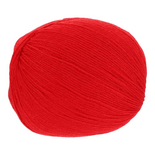 sourcing map 100 % Wollgarn, 4-lagiges Wollgarn, luxuriöses und weiches Garn, handgefärbtes Garn zum Handstricken, Häkeln, 100 g, 306 Yard (Rot, 1 Knäuel) von sourcing map