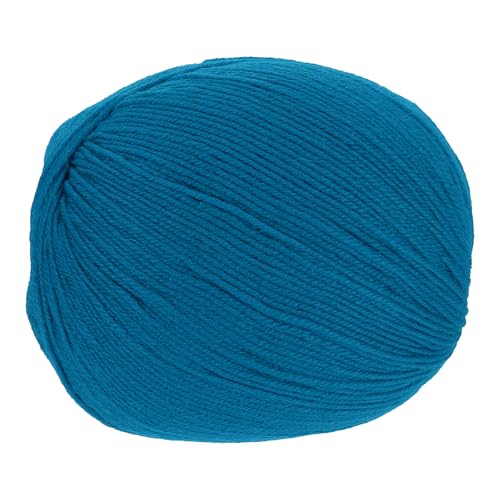 sourcing map 100 % Wollgarn, 4-lagiges Wollgarn, luxuriöses und weiches Garn, handgefärbtes Garn zum Handstricken, Häkeln, 100 g, 306 Yard (Seeblau, 1 Knäuel) von sourcing map