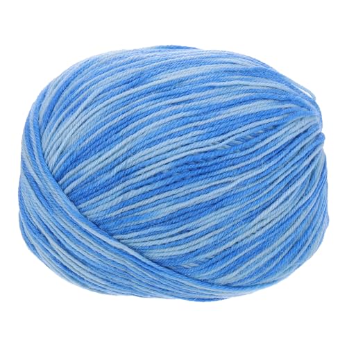 sourcing map 100 % Wollgarn, 4-lagiges Wollgarn, luxuriöses und weiches Garn, handgefärbtes Garn zum Handstricken, Häkeln, 100 g, 306 Yard (blauer Farbverlauf, 1 Knäuel) von sourcing map