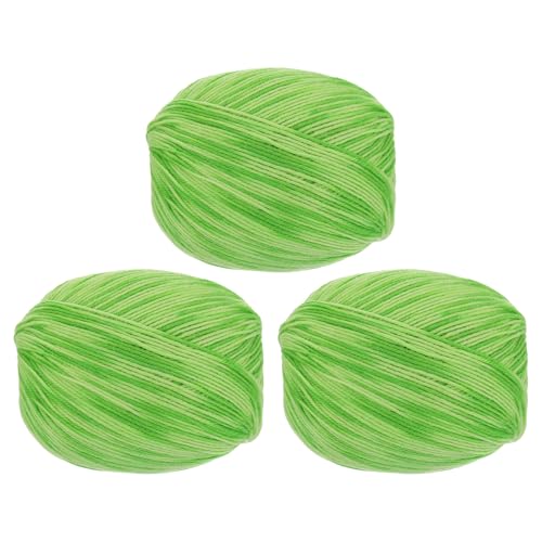 sourcing map 100 % Wollgarn, 4-lagiges Wollgarn, luxuriöses und weiches Garn, handgefärbtes Garn zum Handstricken, Häkeln, 100 g, 306 Yard (grüner Farbverlauf, 3 Knäuel) von sourcing map