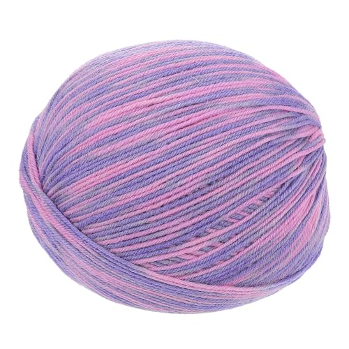 sourcing map 100 % Wollgarn, 4-lagiges Wollgarn, luxuriöses und weiches Garn, handgefärbtes Garn zum Handstricken, Häkeln, 100 g, 306 Yard (violetter Farbverlauf, 1 Knäuel) von sourcing map