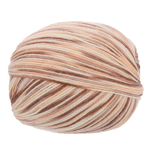 sourcing map 100 % Wollgarn, 4-lagiges Wollgarn, luxuriöses und weiches Garn, handgefärbtes Garn zum Handstricken, Häkeln, 100 g, 306 m (Khaki gemischte Farbe, 1 Knäuel) von sourcing map