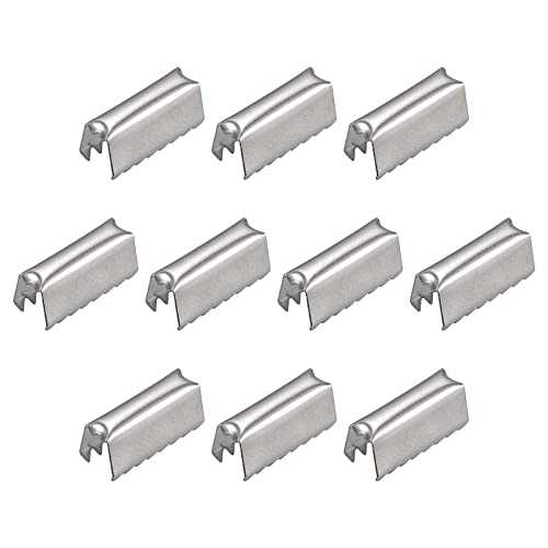 sourcing map 100Stk Umklappen Crimp Ende Kappen 12mm x 4mm Band Crimpen Ende Befestigungsmittel für Leder Dekoration DIY Zubehör Silber Ton sourcing map 100Stk Umklappen Crimp Ende Kappen 12mm x 4mm Band Crimpen Ende Befestigungsmittel für Leder Dekoration DIY Zubehör Silber Ton von sourcing map