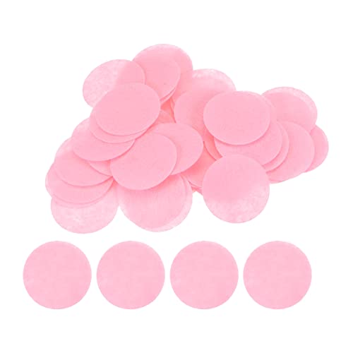 sourcing map 100Stk. Runde Filz Kreise 40mm 1-1/2" Handwerk Filz Pads Vliesstoff Filzkissen rosa von sourcing map