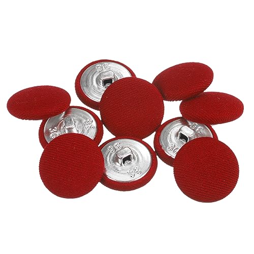 sourcing map 10 Stück 23 mm Knöpfe Rot mit Stoffüberzug, Vintage Stoffknöpfe Bezogen Nähknöpfe Runde Retro Bastelknöpfe Metallschaft für Mantel Strickjacke Anzüge Kleider Blusen sourcing map 10 Stück 23 mm Knöpfe Rot mit Stoffüberzug, Vintage Stoffknöpfe Bezogen Nähknöpfe Runde Retro Bastelknöpfe Metallschaft für Mantel Strickjacke Anzüge Kleider Blusen von sourcing map
