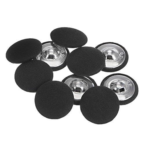 sourcing map 10Stk 40L Stoff Stoffbespannt Schalter 25mm Runde Metall Schaft Nähknöpfe für Anzüge Kleid Blusen Schwarz sourcing map 10Stk 40L Stoff Stoffbespannt Schalter 25mm Runde Metall Schaft Nähknöpfe für Anzüge Kleid Blusen Schwarz von sourcing map