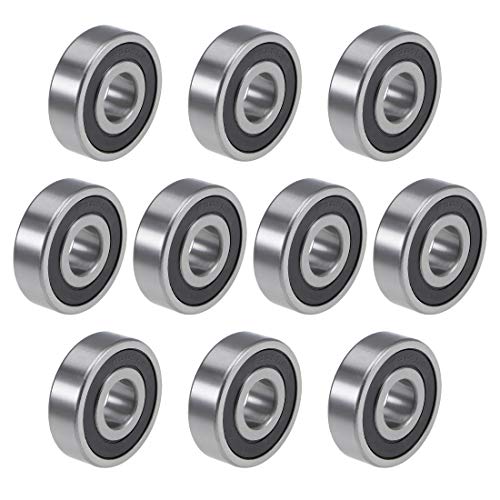 sourcing map 10Stk. 6303-2RS Rillenkugellager Z2 doppelt versiegelt Chromstahl 17mm x 47mm x 14mm von sourcing map