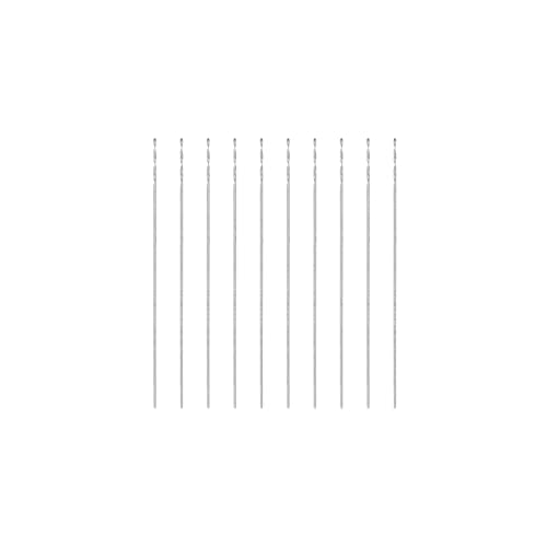 sourcing map 10 Stk. Spiralbohrer Metall HSS vollgeschliffene Bohrer 0,3mm W6542 20mm Länge Schmiedestahl Kupfer von sourcing map