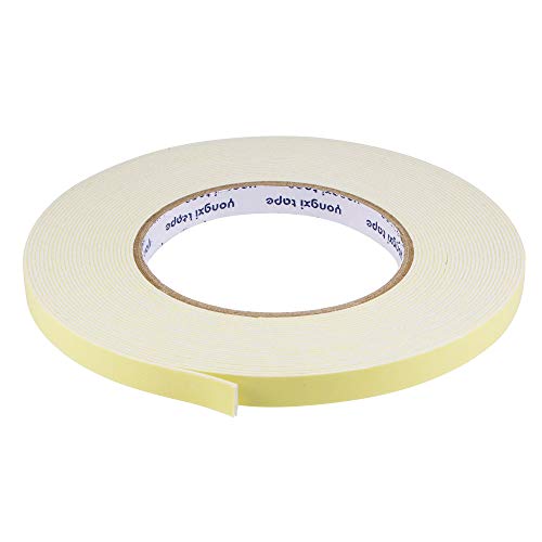 sourcing map 10m Doppelseitig Dichtungsband Selbstklebend, 10mm(B) x 1mm(D) EVA Dichtband für Fenster Türen, Schaumstoff Klebeband, 1 Rollen, Weiß von sourcing map