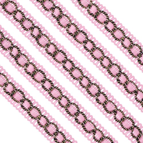 sourcing map 11 Yard Zopfborte, 1,8 cm breit, geflochtenes Spitzenband, Gimpen-Bordüre, Band für DIY, Handwerk, Nähzubehör, Kostüm, Heimdekoration, Rosa sourcing map 11 Yard Zopfborte, 1,8 cm breit, geflochtenes Spitzenband, Gimpen-Bordüre, Band für DIY, Handwerk, Nähzubehör, Kostüm, Heimdekoration, Rosa von sourcing map