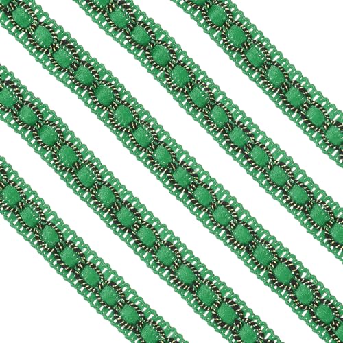 sourcing map 11 Yard Zopfborte, 1,8 cm breit, geflochtenes Spitzenband, Gimpen-Bordüre, Band für DIY, Handwerk, Nähzubehör, Kostüm, Heimdekoration, Weihnachtsgrün sourcing map 11 Yard Zopfborte, 1,8 cm breit, geflochtenes Spitzenband, Gimpen-Bordüre, Band für DIY, Handwerk, Nähzubehör, Kostüm, Heimdekoration, Weihnachtsgrün von sourcing map