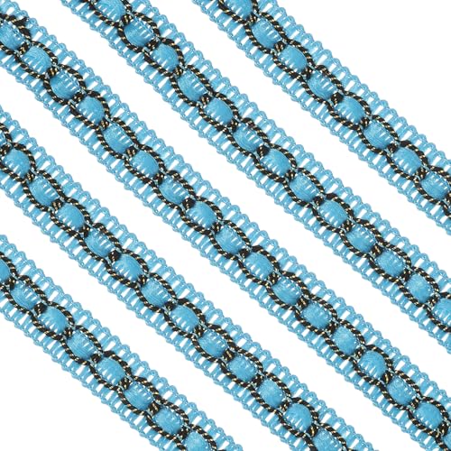 sourcing map 11 Yard Zopfborte, 1,8 cm breit, geflochtenes Spitzenband, Gimpen-Bordüre, Band für Heimwerker, Handwerk, Nähzubehör, Kostüm, Heimdekoration, Himmelblau sourcing map 11 Yard Zopfborte, 1,8 cm breit, geflochtenes Spitzenband, Gimpen-Bordüre, Band für Heimwerker, Handwerk, Nähzubehör, Kostüm, Heimdekoration, Himmelblau von sourcing map