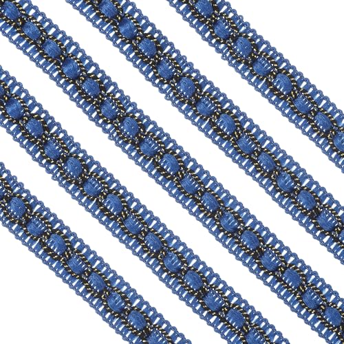 sourcing map 11 Yard Zopfborte, 1,8 cm breit, geflochtenes Spitzenband, Gimpen-Bordüre, Band für Heimwerker, Handwerk, Nähzubehör, Kostüm, Heimdekoration, Saphirblau sourcing map 11 Yard Zopfborte, 1,8 cm breit, geflochtenes Spitzenband, Gimpen-Bordüre, Band für Heimwerker, Handwerk, Nähzubehör, Kostüm, Heimdekoration, Saphirblau von sourcing map