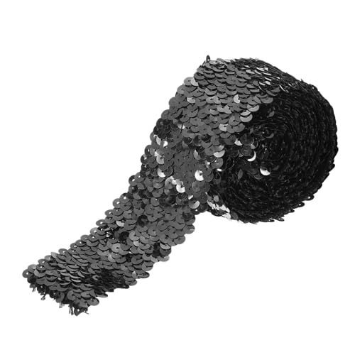 sourcing map 11 Yards 2 Zoll Elastische Paillettenborte 5-reihig Flache Paillettenband Paillettenstoffband für Basteln DIY Paillettenfransen Nähen Schwarz sourcing map 11 Yards 2 Zoll Elastische Paillettenborte 5-reihig Flache Paillettenband Paillettenstoffband für Basteln DIY Paillettenfransen Nähen Schwarz von sourcing map