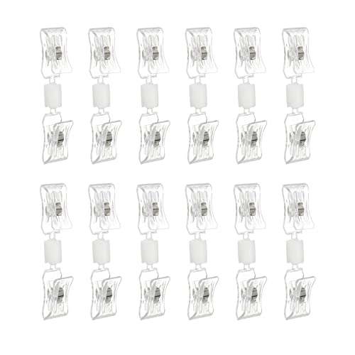 sourcing map 12 Pack Plastik Clip Klammer 50mm Drehbar Doppel Clip Artikel Preisetikett für Büro Klar sourcing map 12 Pack Plastik Clip Klammer 50mm Drehbar Doppel Clip Artikel Preisetikett für Büro Klar von sourcing map