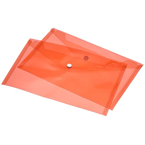 sourcing map 12 Stück Aktenordner A5 Größe Plastik Dokument Ordner mit Druckknopf Rot von sourcing map