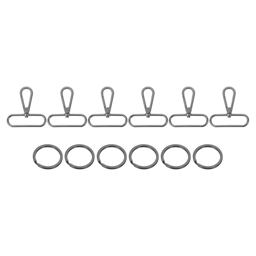 sourcing map 12 Stück Drehverschluss-Haken, 5 cm, Geldbörsen-Schnappverschlüsse, abnehmbar für Tasche, Grau von sourcing map