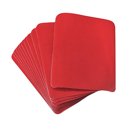 sourcing map 12 Stück Flicken zum Aufbügeln, 125mm Selbstklebende Reparaturflicken Bügelflicken Patches, Patches zum Aufbügeln für Jeans und Kleidung (Rot) von sourcing map